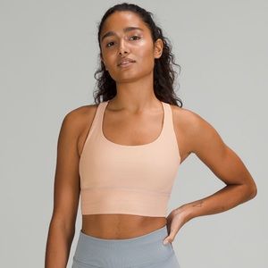Tan Lululemon Longline Energy Bra *Ribbed*